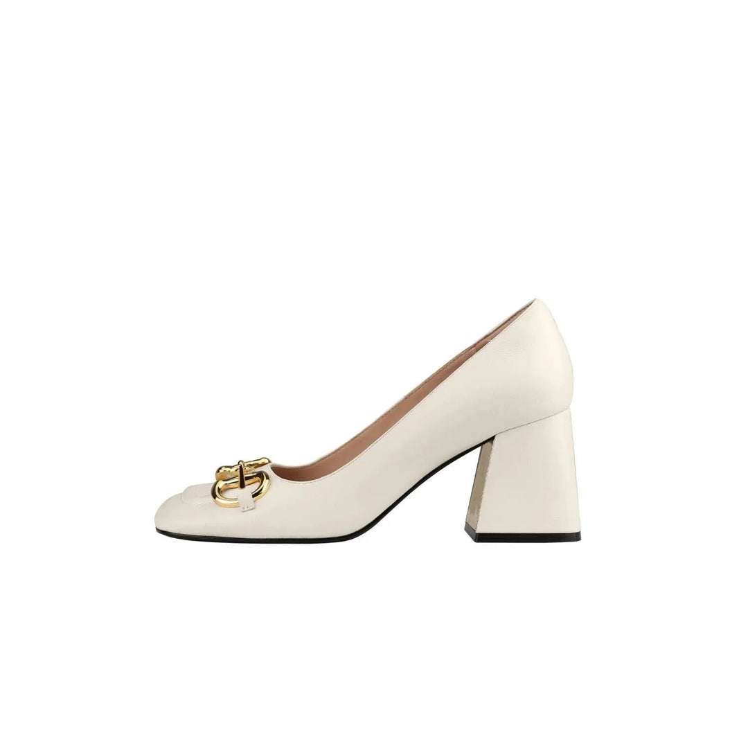 Dressy women's retro high heels with a timeless buckle strap. Ideal for formal and party wear.