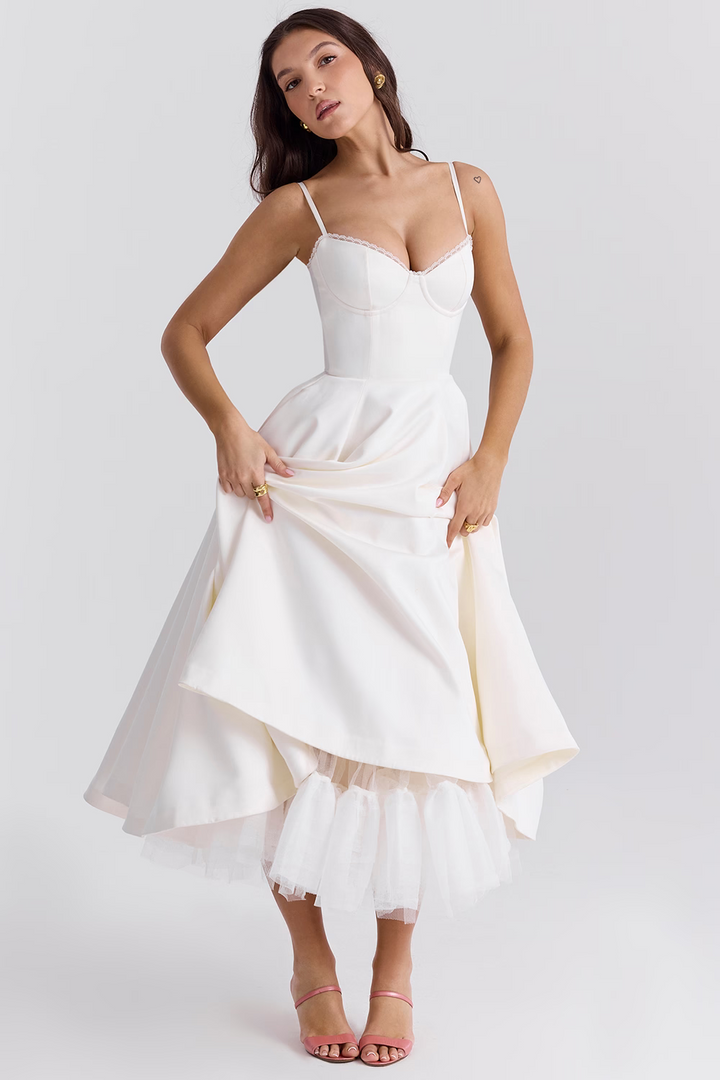 Women's Sweetheart Neckline Royale Dress, formal & elegant. Perfect for cocktail and special occasions.