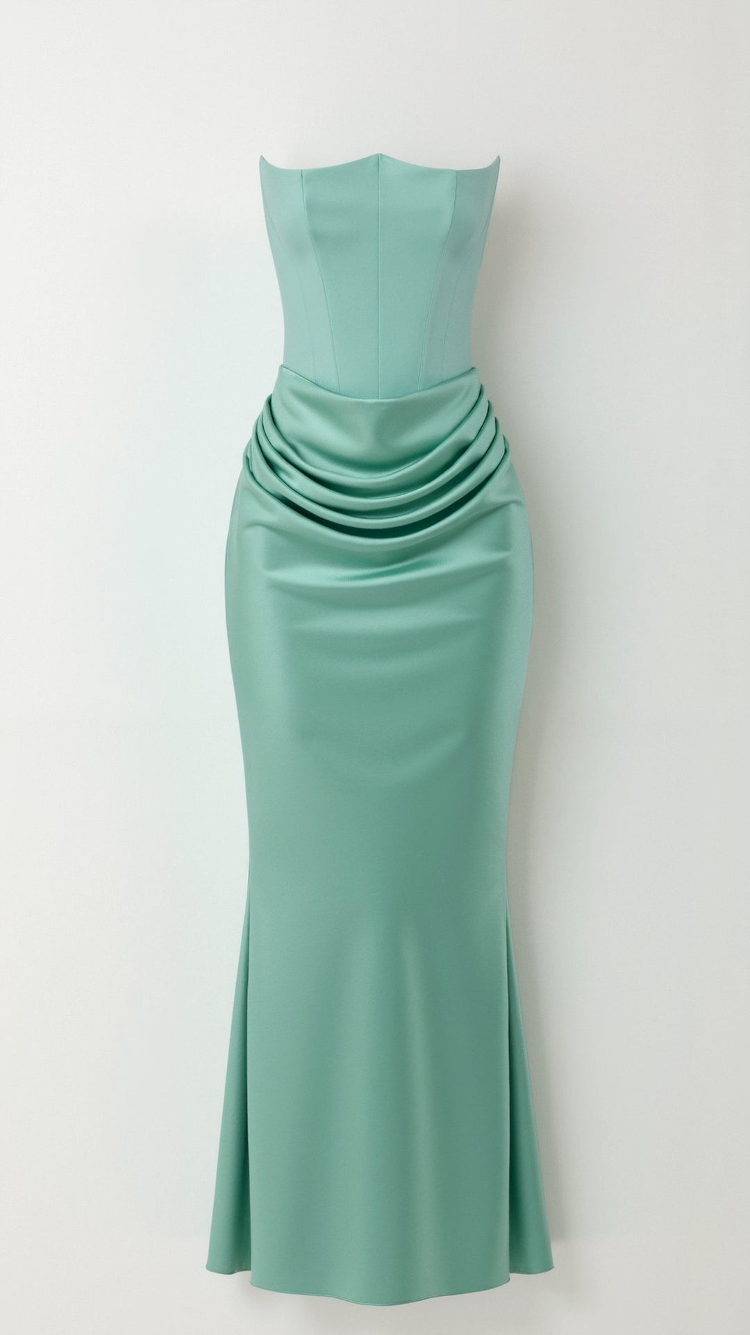 Back view of women's sophisticated column maxi dress, highlighting its sleek design.