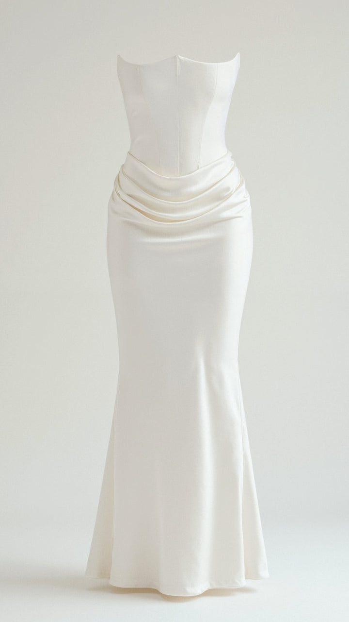 Women's evening wear column maxi dress, a comfortable and chic option for long events.