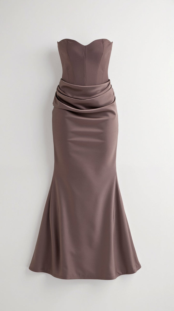 Women in a stunning column maxi dress, embodying elegance for any special occasion.