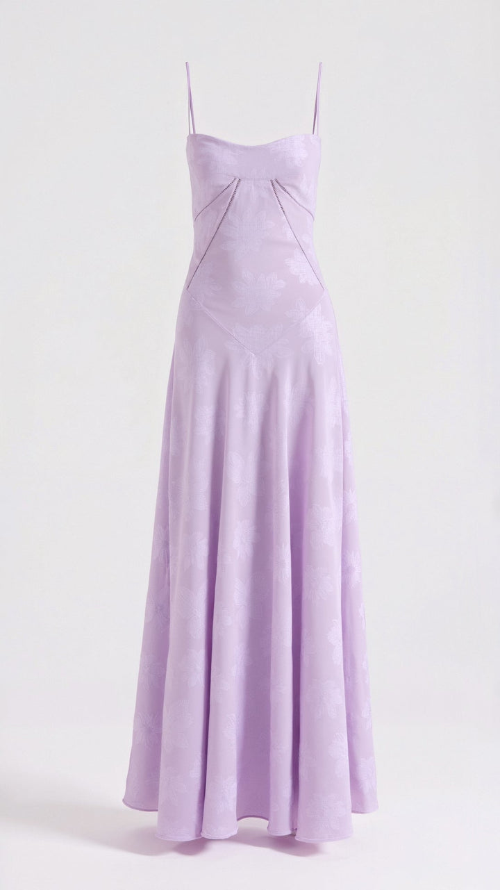 Fashionable solid slip maxi dress for women, offering an elegant look for weddings and parties.