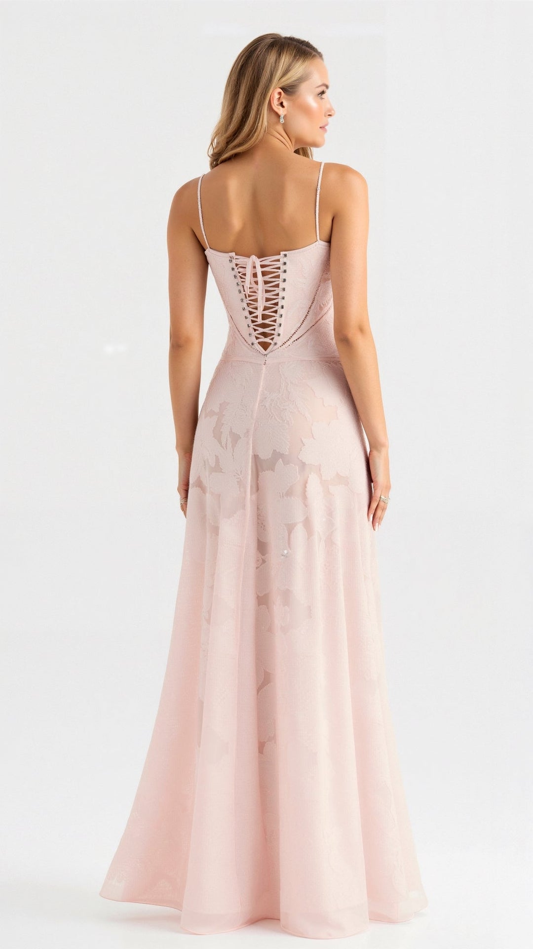 Beautiful solid maxi slip dress for women, designed for elegant wedding and party wear.