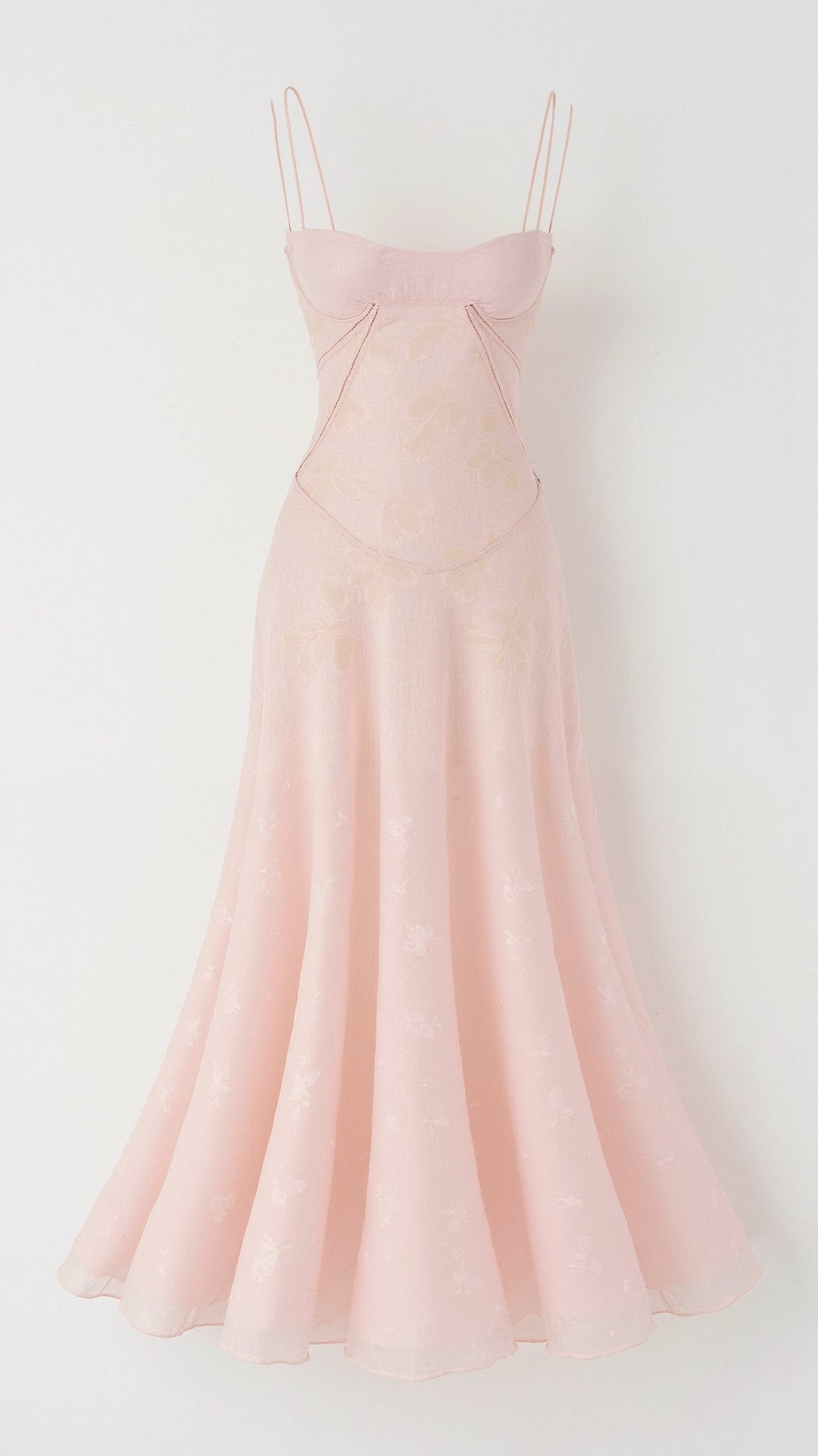 Sophisticated sleeveless women's slip maxi dress, perfect as a formal wedding guest outfit.