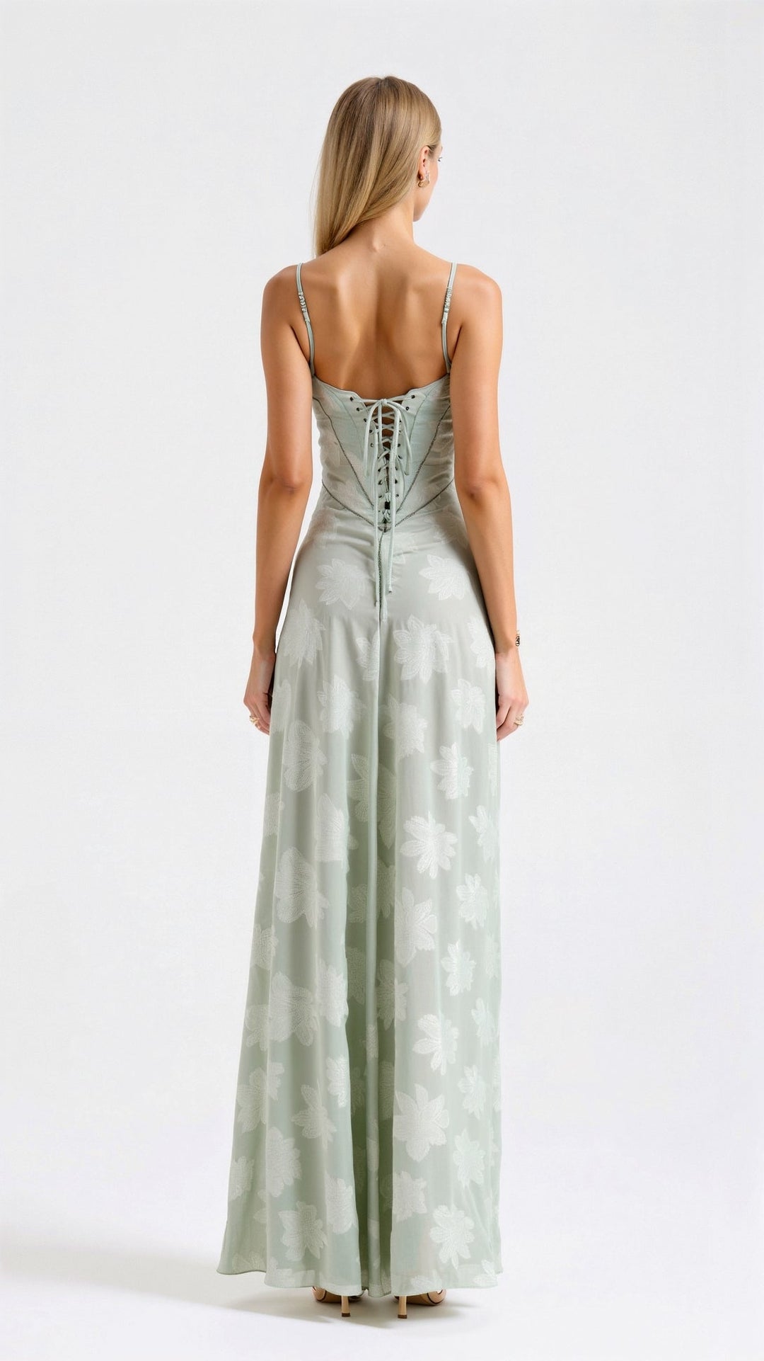 Classic solid color women's slip maxi dress, an elegant option for weddings and formal gatherings.