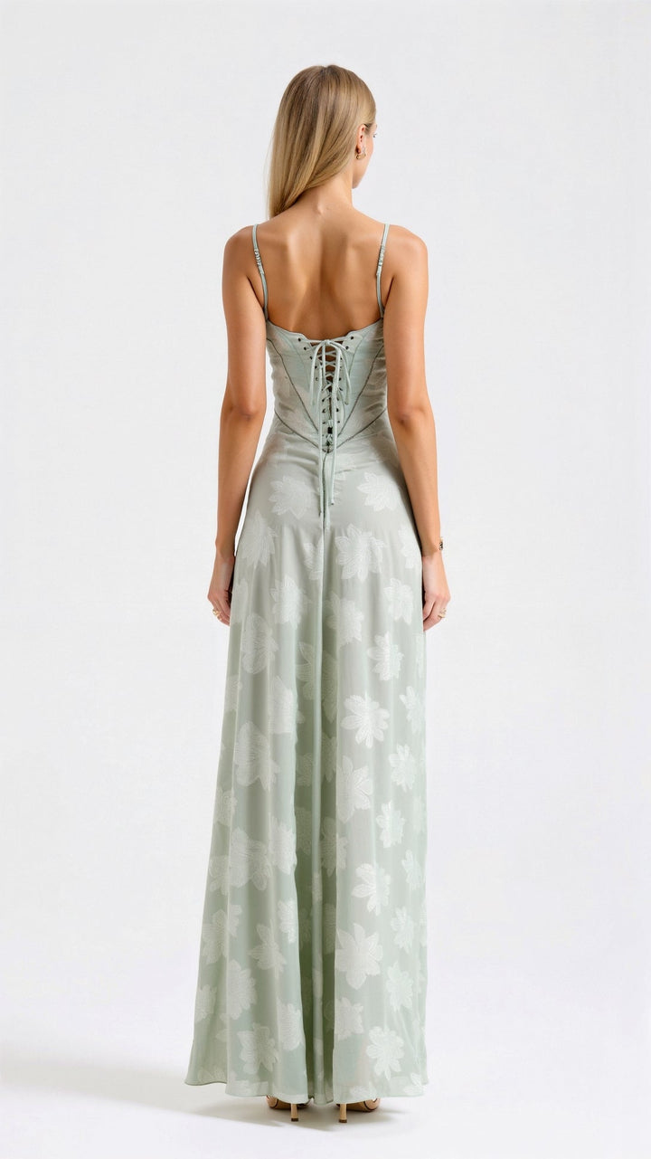 Classic solid color women's slip maxi dress, an elegant option for weddings and formal gatherings.