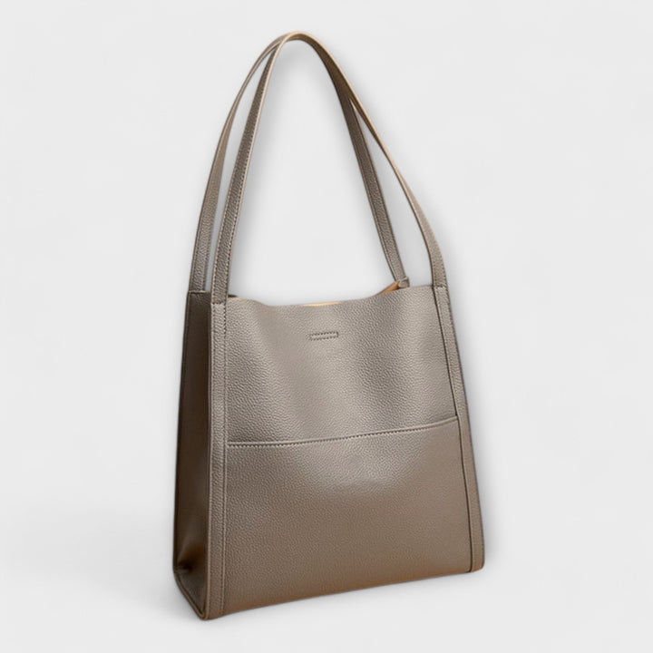 Minimalist women's structured style handbag, a perfect spring/summer fashion accessory & elegant everyday bag.
