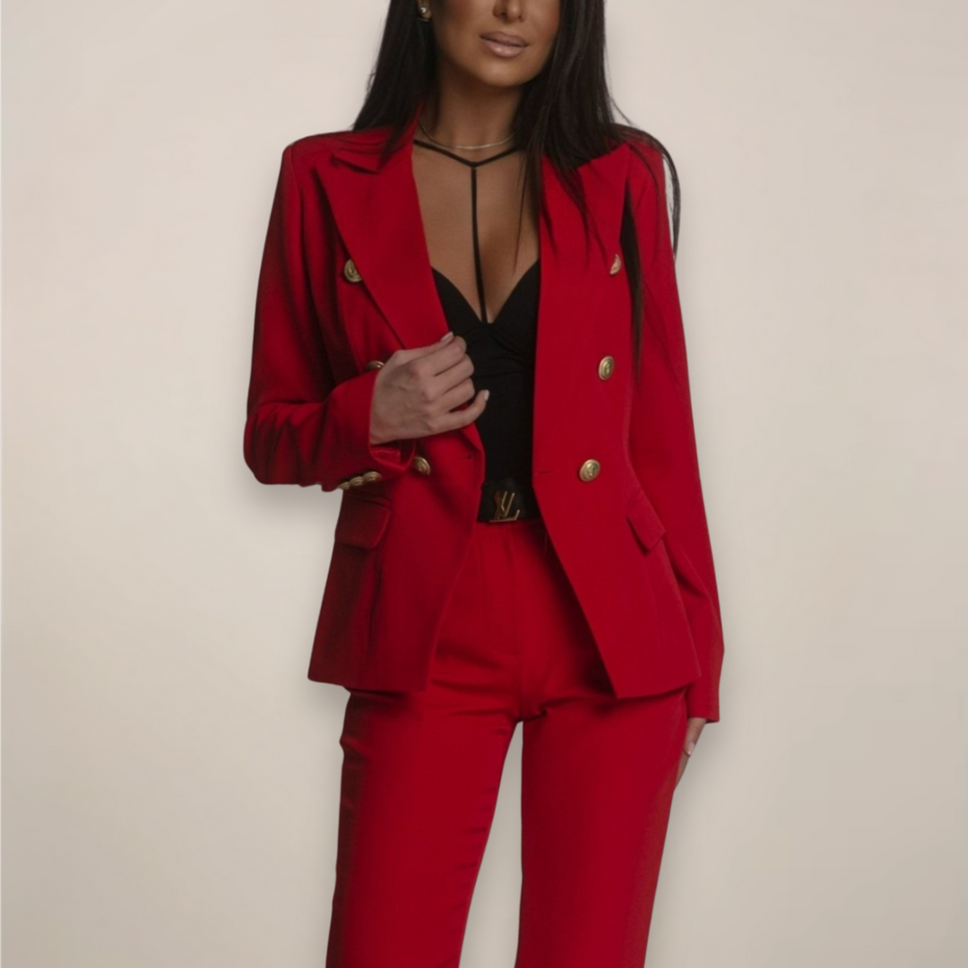 Classic women's formal tailored suit set, timeless elegance for business and special events