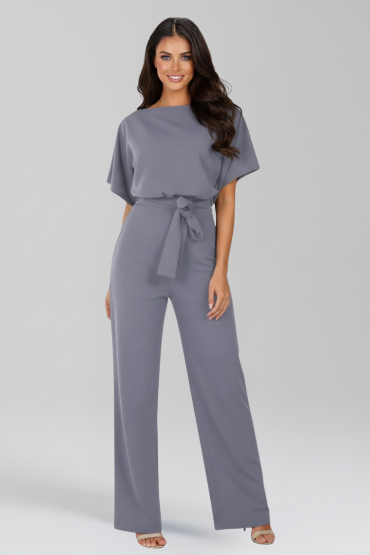 Refined women's elegant wide-leg jumpsuit, versatile for formal events and fashion