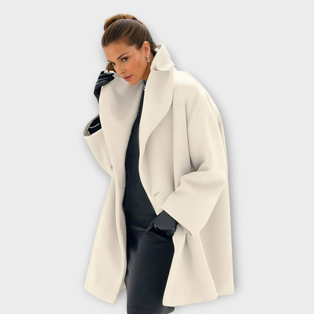 Sophisticated women's transitional jacket. Elegant & chic outerwear, suitable for spring, fall, and year-round style.