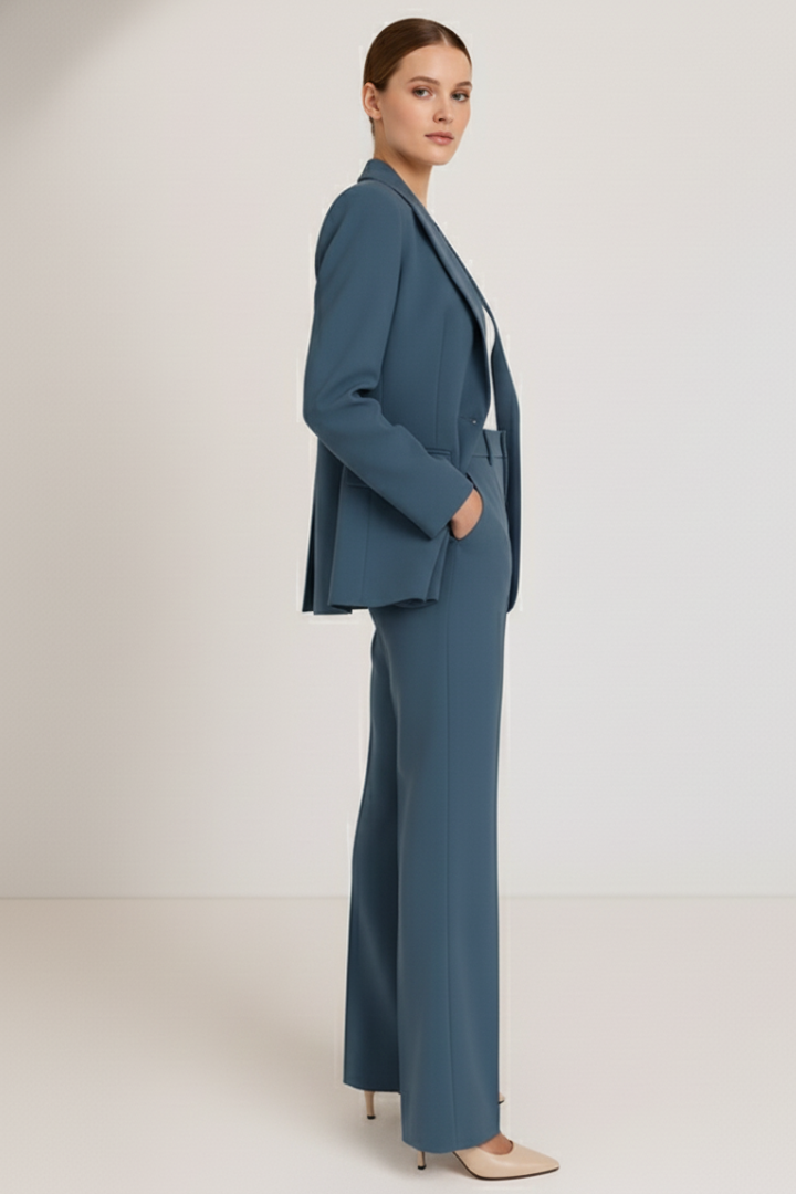 Women's straight leg trousers, an elegant and comfortable piece for suit sets, workwear, or professional outfits.