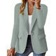 Chic women's velvet blazer, enhancing professional wear with its elegant and comfortable design.