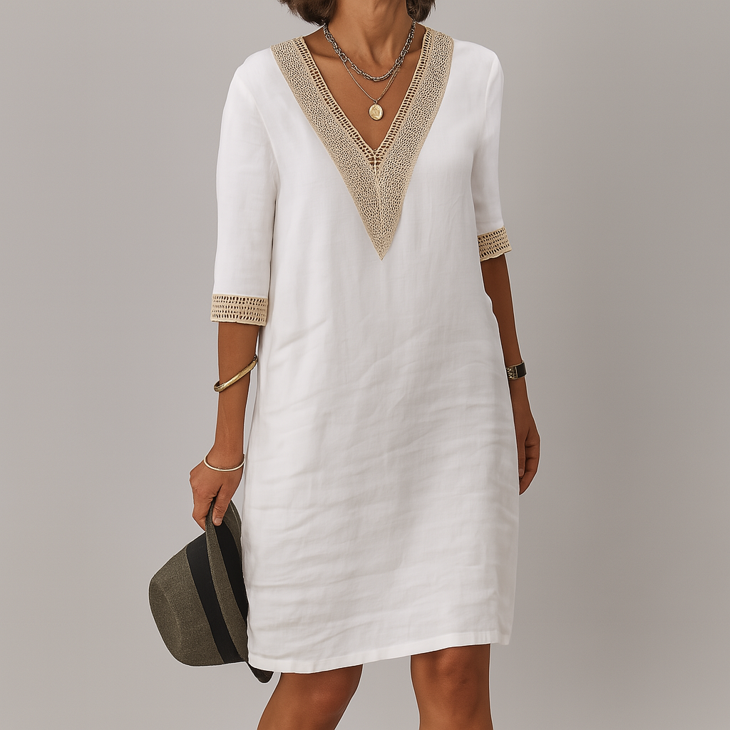 Effortlessly elegant blue women's midi summer dress, comfortable sleeveless relaxed fit for spring & warm weather.