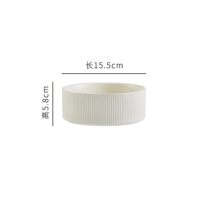 Compact elevated pet dining solution with two ceramic bowls & a wooden base, easy clean.