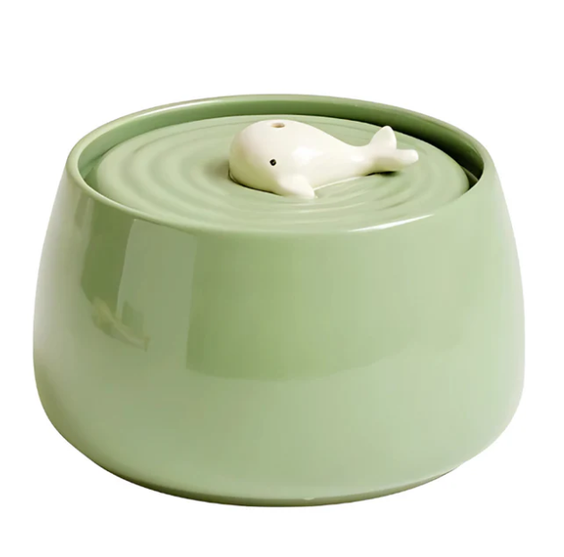 Non-slip elevated ceramic pet bowls & feeder on a durable wooden stand, ideal for dog & cat healthy eating.