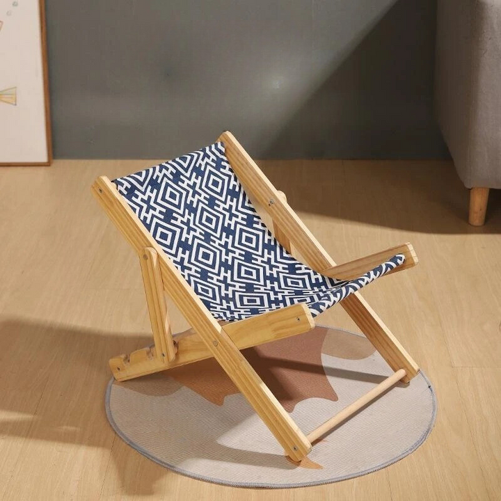 Wooden elevated cat lounger, scratcher, and plush comfort bed for ultimate feline relaxation.
