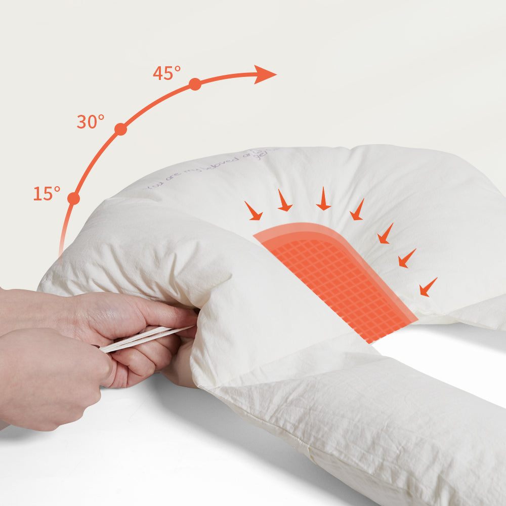 Ergonomic baby cushion with antibacterial fabric, providing secure and comforting sleep for infants.