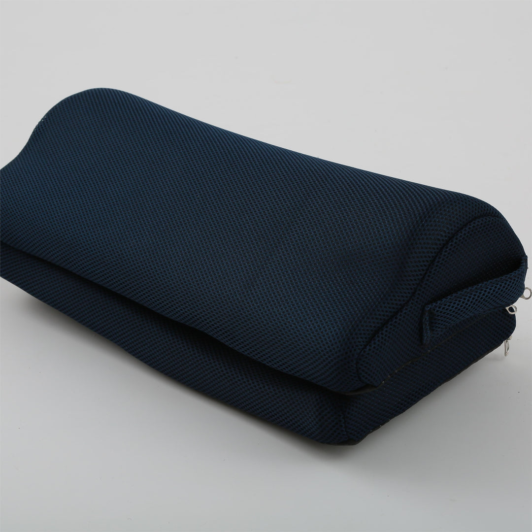 Height adjustable ergonomic footrest with non-slip base for secure comfort in any workspace.