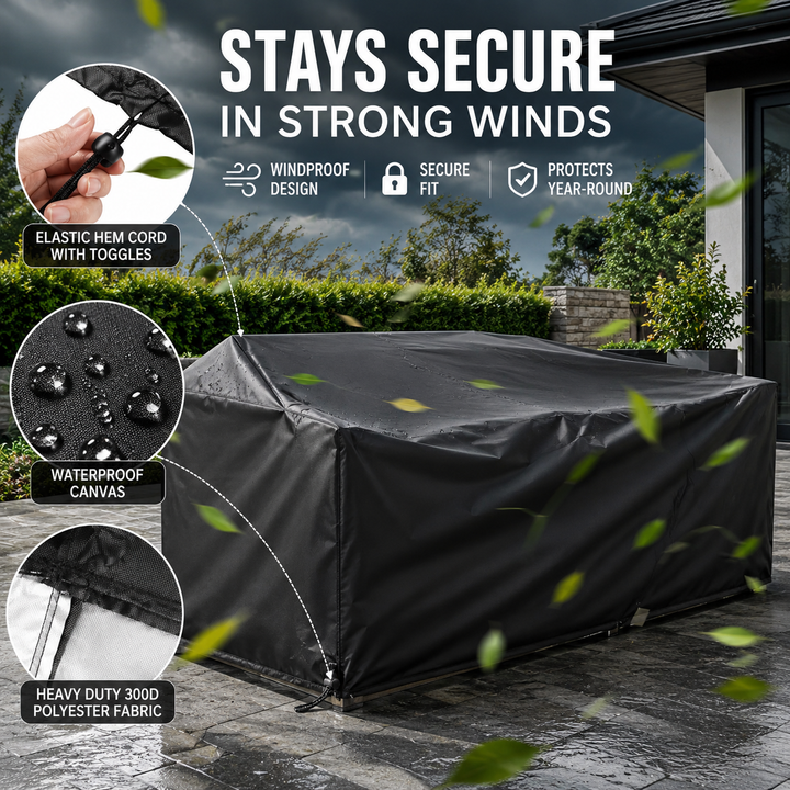 EVERDRAPE furniture protector for outdoor patio & garden sets, offering all-season weather resistance.