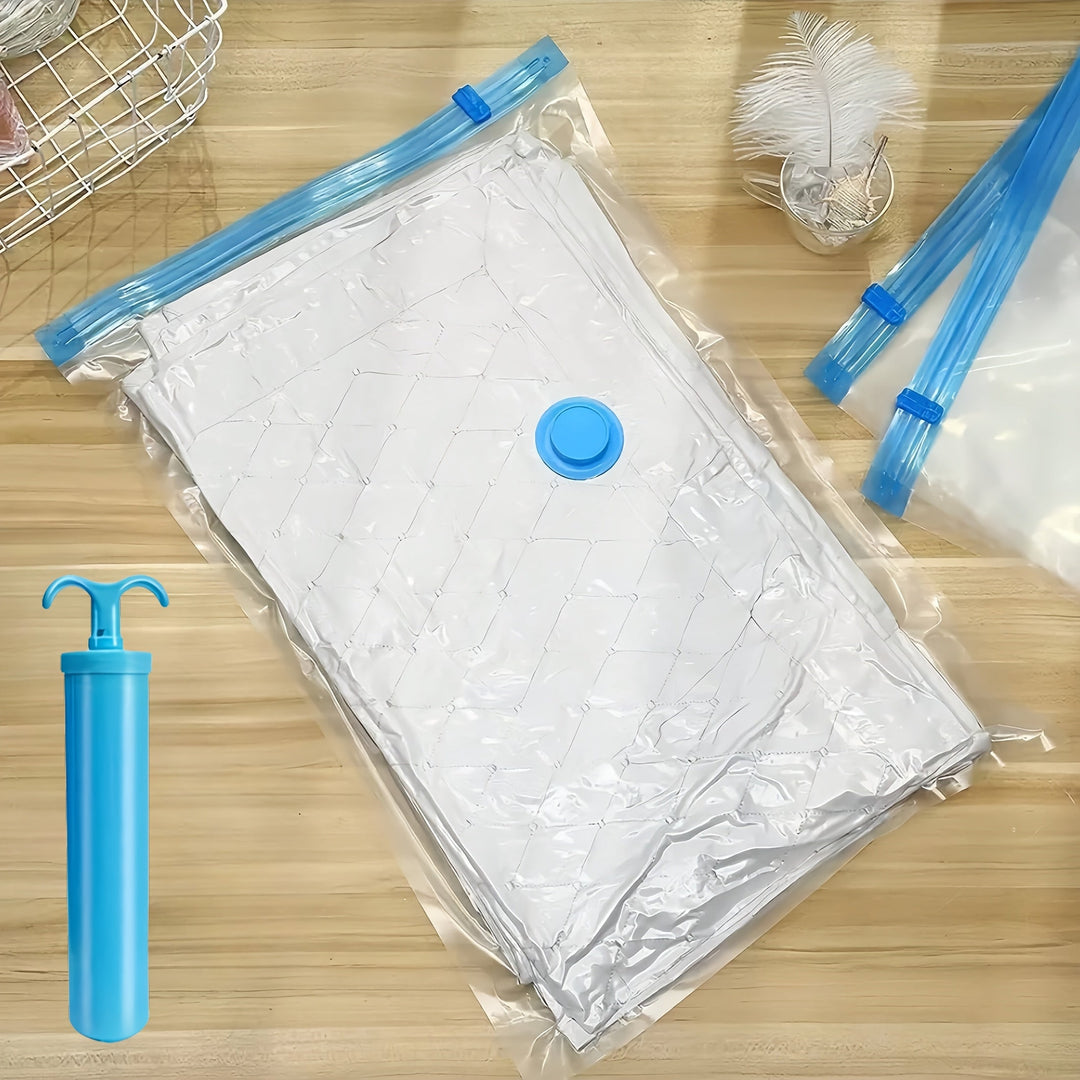 Extra large vacuum storage bags for ultimate space-saving home organization.