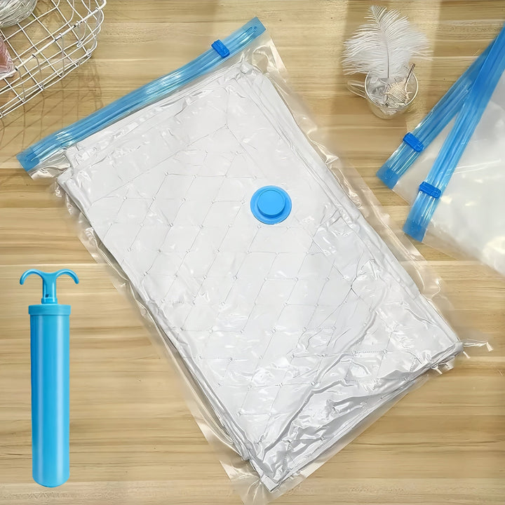 Extra large vacuum storage bags for ultimate space-saving home organization.