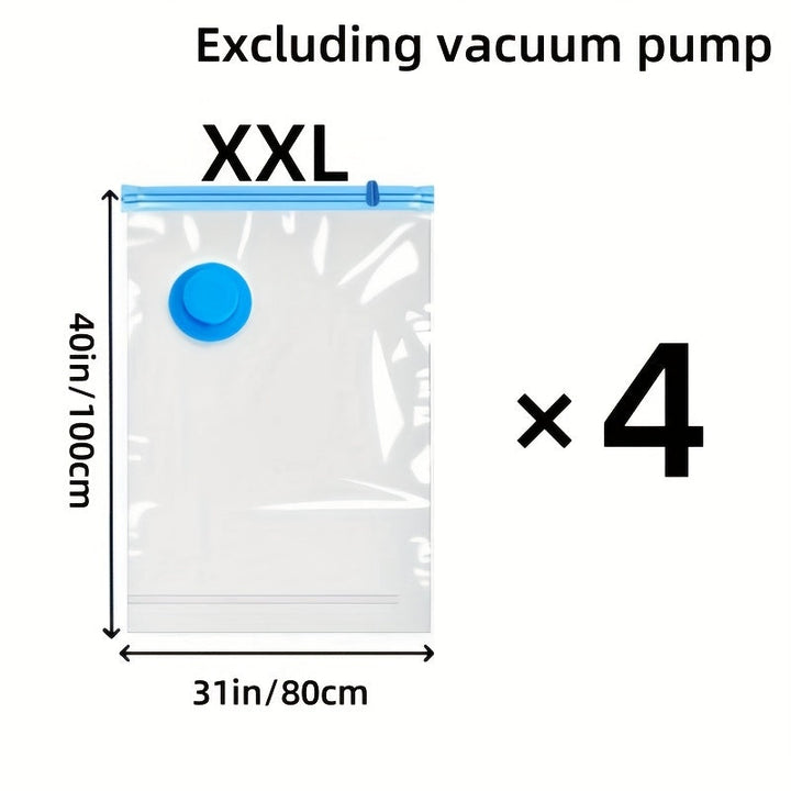 Set of extra large vacuum bags, ideal for packing & moving supplies.