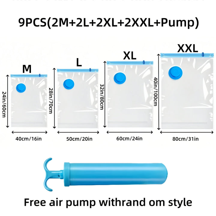 Maximize storage with extra large space-saving waterproof vacuum bags.