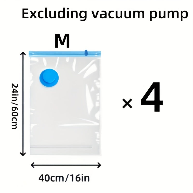 Vacuum storage bags for closet organization, perfect for dorm essentials.