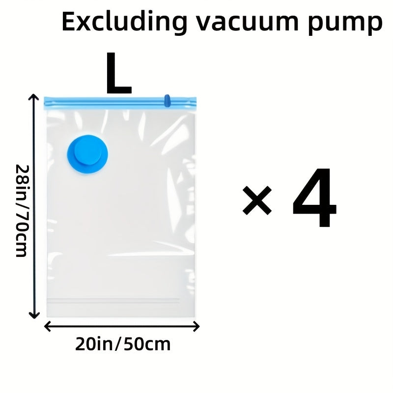 Maximize closet space with reusable, extra large vacuum storage bags.