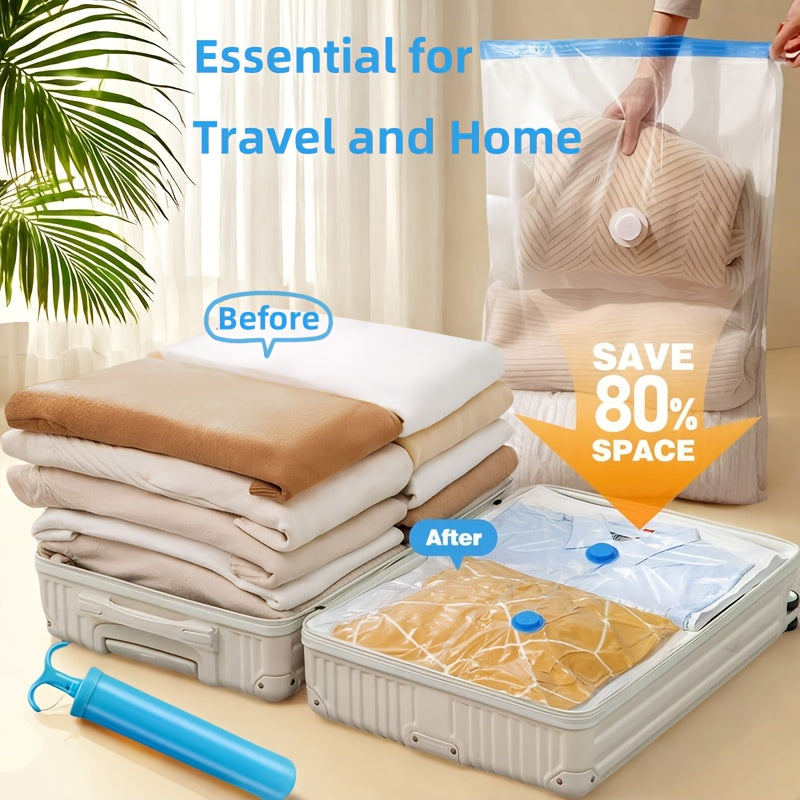 Extra large vacuum bags for efficient storage of bulky bedding & seasonal clothes.