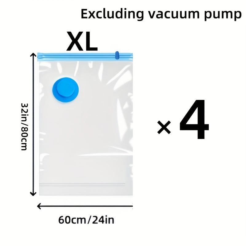 Home organization: space-saving, reusable, extra large vacuum bags.