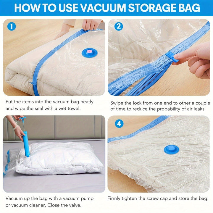 Durable, waterproof vacuum storage bags for long-term clothes protection.