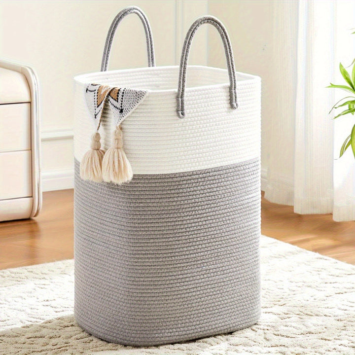 Extra large woven basket for effective home organization, keeping your space tidy and neat.