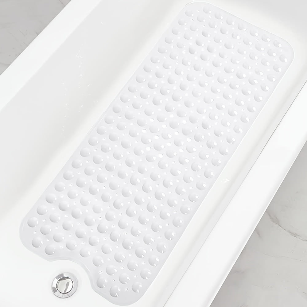 Secure your tub with this extra long non-slip bath mat, perfect for all ages.