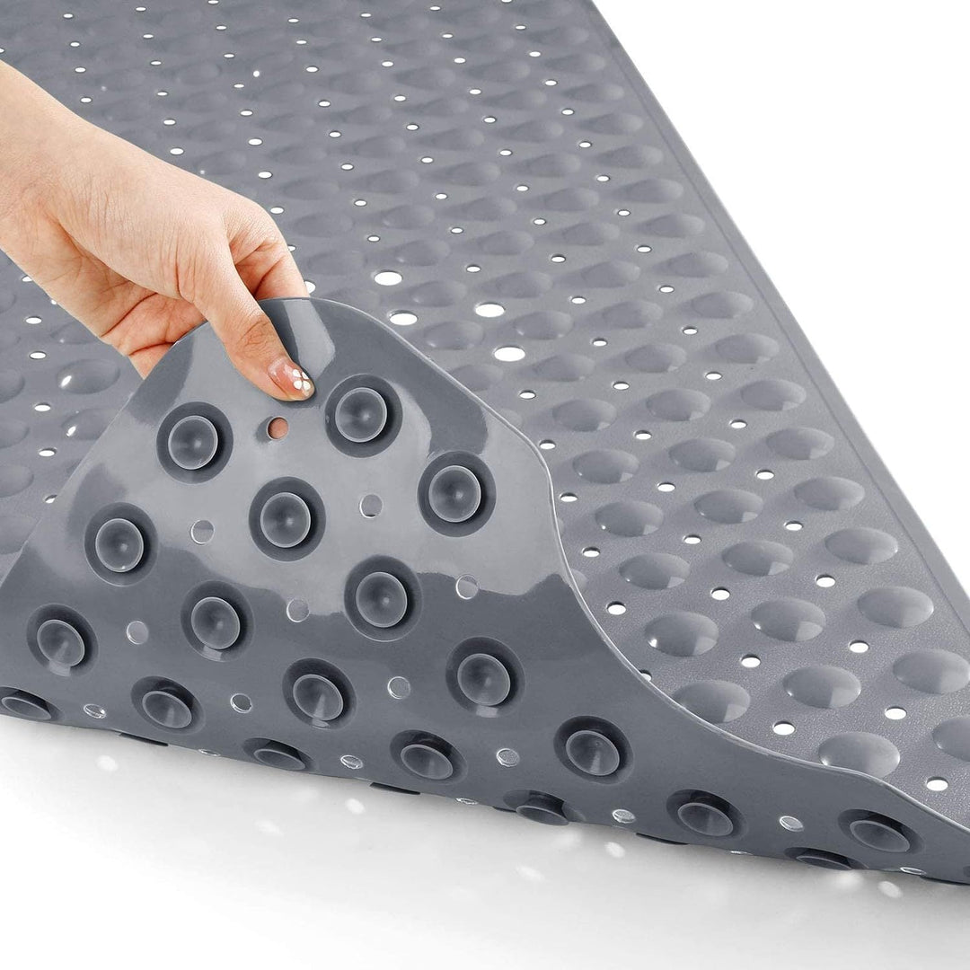 Keep showers safe with this extra long non-slip drainage mat for bathtubs.