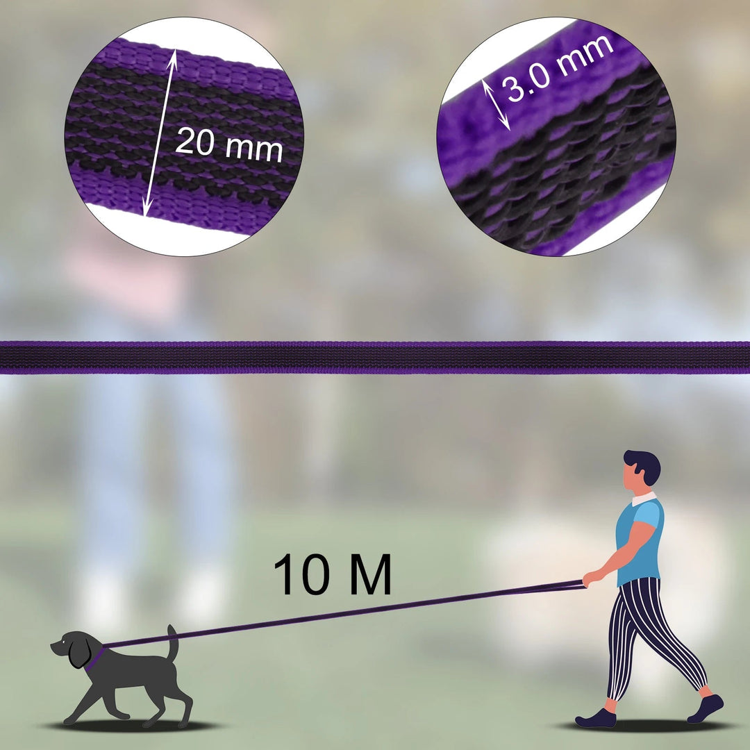 Long waterproof dog lead with comfortable ergonomic handle for optimal control.