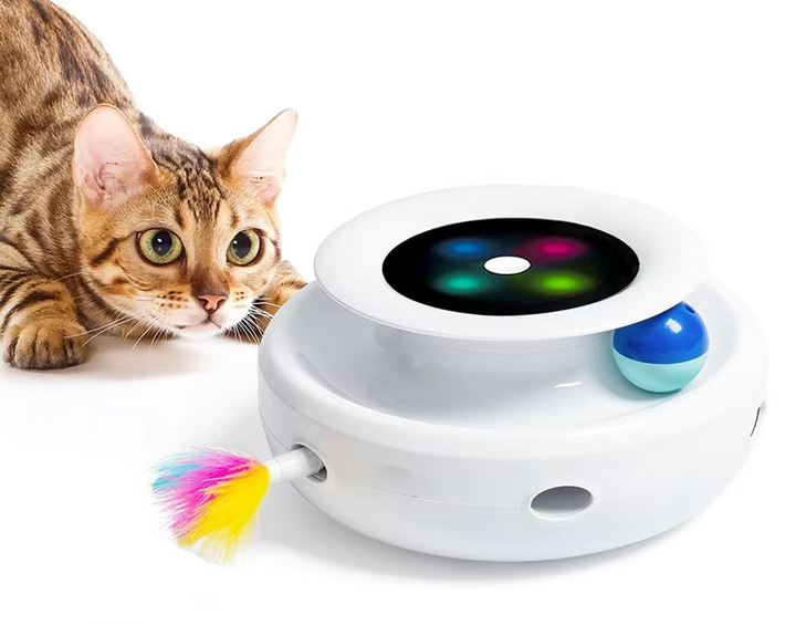 Automatic LED cat toy providing stimulating exercise and enrichment for playful felines.