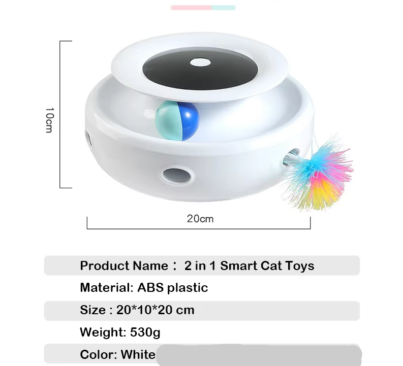Durable interactive cat toy featuring a captivating moving LED light for hours of pet fun.