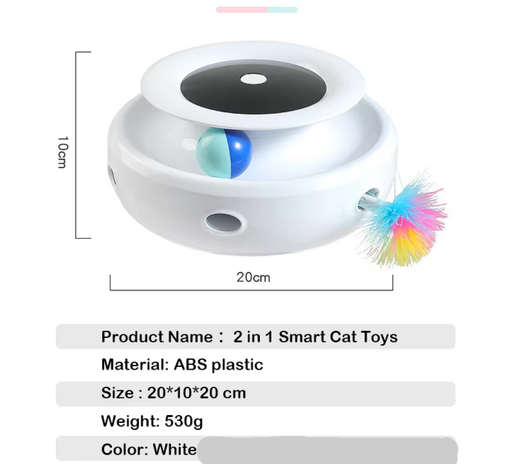 Durable interactive cat toy featuring a captivating moving LED light for hours of pet fun.