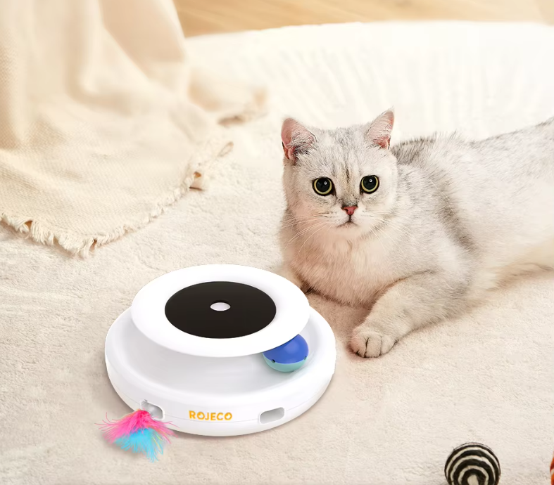 Pet enrichment LED cat toy designed for stimulating indoor play and healthy feline activity.
