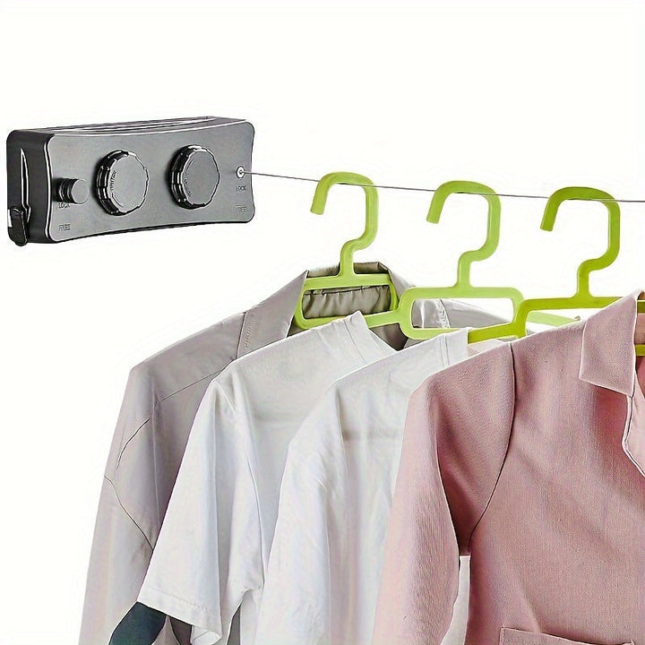 Versatile foldable double clothesline for laundry. Compact, strong stainless steel drying rack, ideal for homes.