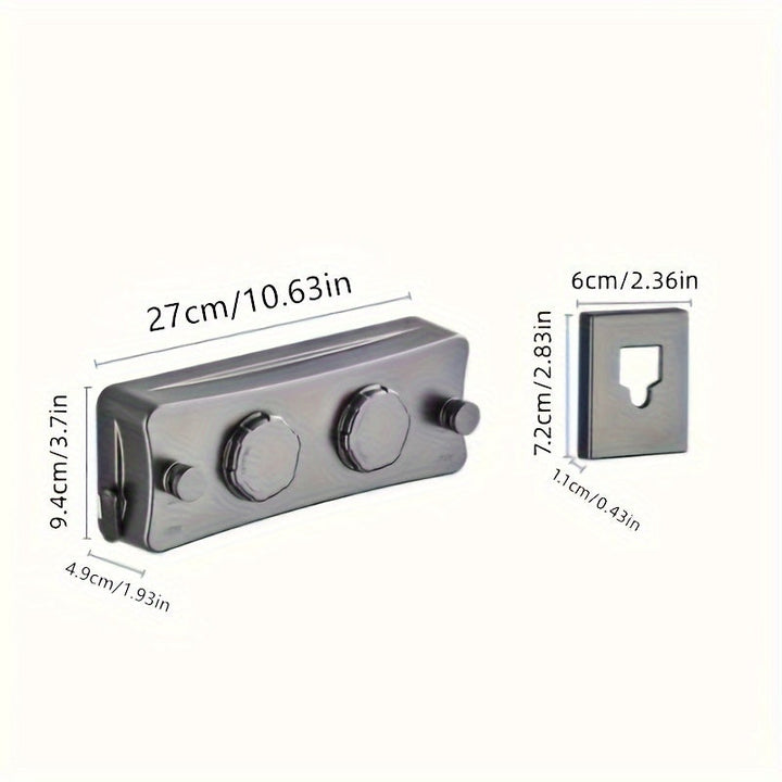 Wall-mounted foldable double clothesline. Space-saving laundry drying rack for indoor & outdoor use, durable.