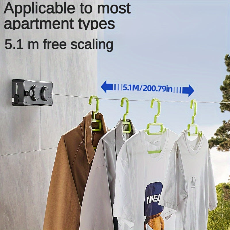 Space-saving foldable double clothesline, compact laundry drying solution for any home. Stainless steel & strong.