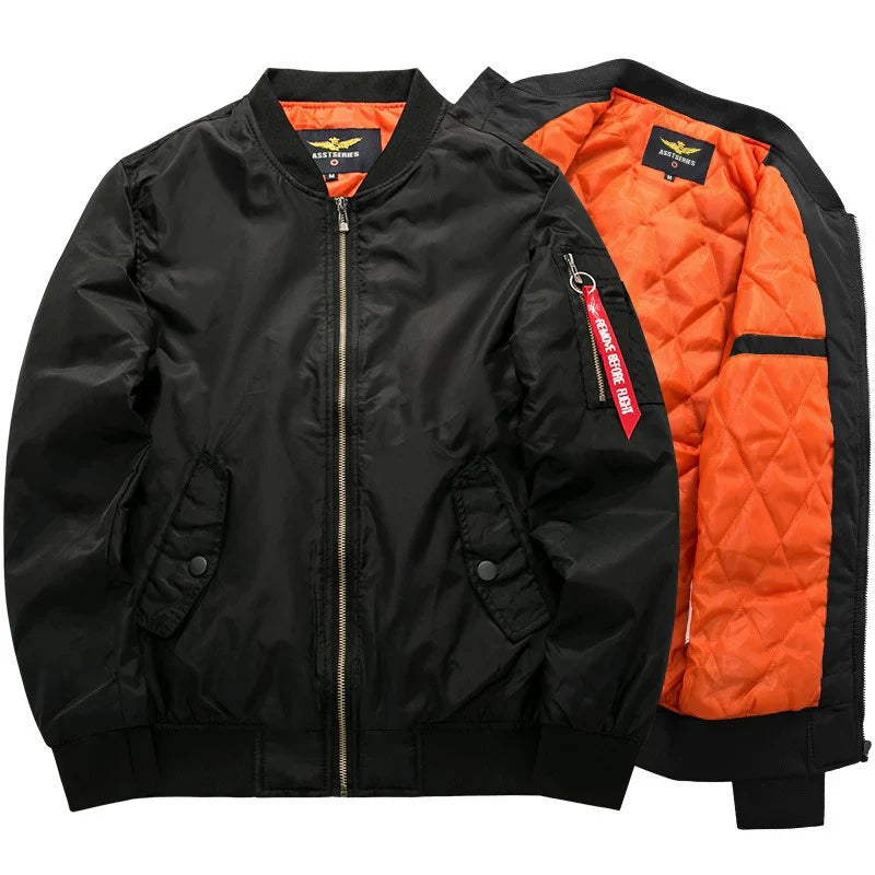 Front view of a men's casual outdoor jacket, lightweight and water-repellent, in a versatile all-season design.