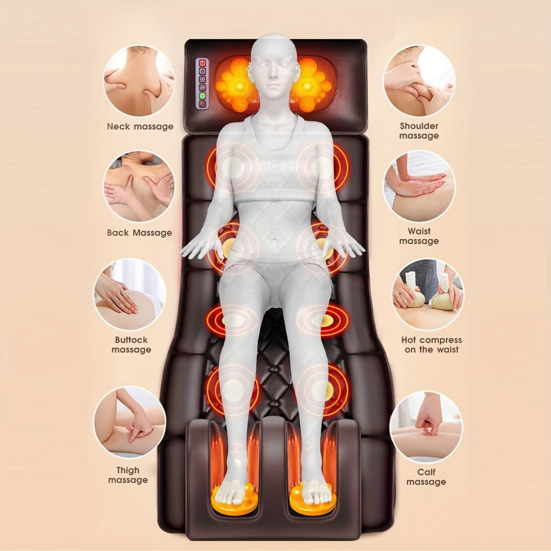 Full body massage mattress with multiple modes for customizable relaxation, comfort, and a rejuvenating home spa.
