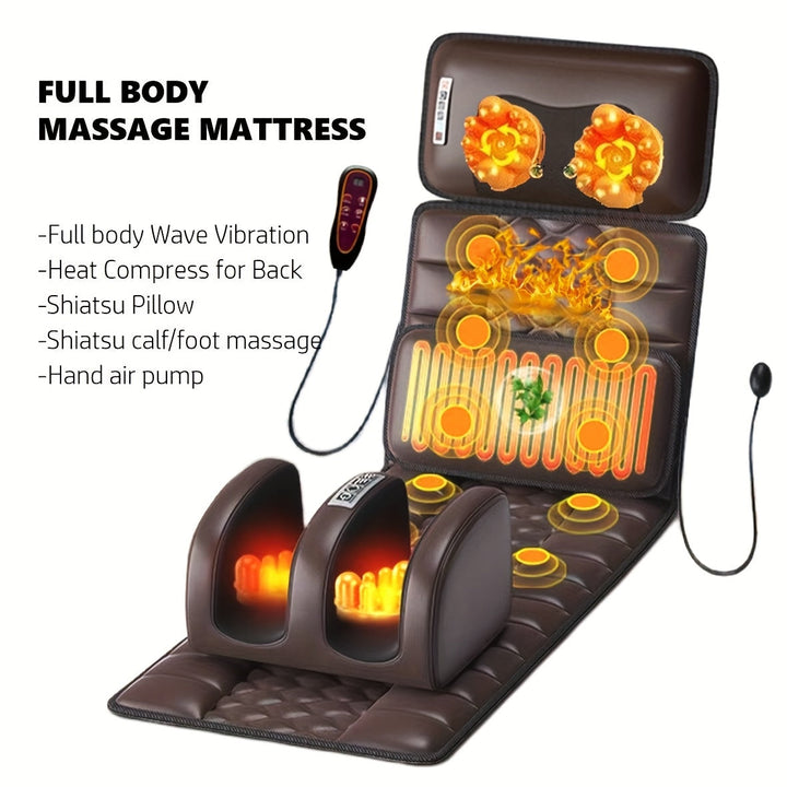 Soft full body massage mattress, providing deep relaxation and comfort for a complete home stress relief solution.