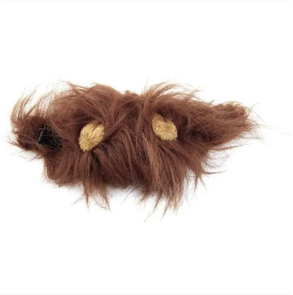 Versatile lion mane cat costume: perfect for Halloween, pet photos, or just funny feline dress-up. Plush accessory.