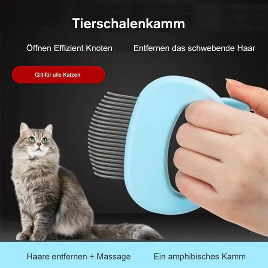 Soft silicone cat brush for effective fur removal, promoting a healthy, shiny coat for your pet.