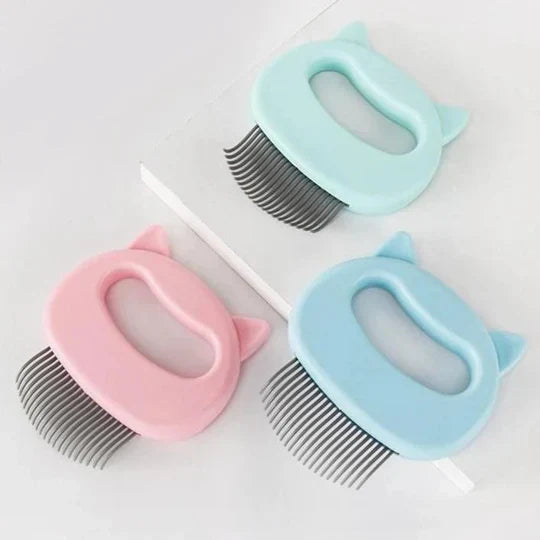 Multipurpose cat grooming tool and pet massage brush, for healthy coats and comfortable fur removal.