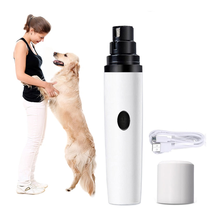 Gentle electric dog nail grinder for painless & safe pet claw trimming. Quiet paw care tool for stress-free animal hygiene.